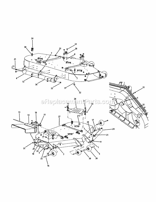Fabricated Deck Assembly 60-Inch Diagram and Parts List for M60-KH (53CH8CT6050) (2011) Cub Cadet Sprayer